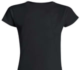 Custom Womens Soft Style 100% Cotton Black T-Shirt