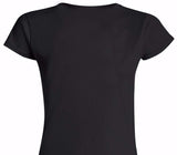 Custom Womens Soft Style 100% Cotton Black T-Shirt