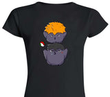 Custom Womens Soft Style 100% Cotton Black T-Shirt