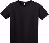 Custom Adult Soft Style 100% Cotton Black T-Shirt