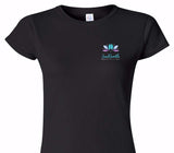 Custom Womens Soft Style 100% Cotton Black T-Shirt