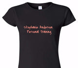 Custom Womens Soft Style 100% Cotton Black T-Shirt